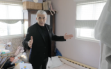 Opposition Leader Yair Lapid stands in his granddaughter's bedroom, which was damaged in an Iranian missile strike, June 16, 2025. (Screenshot)
